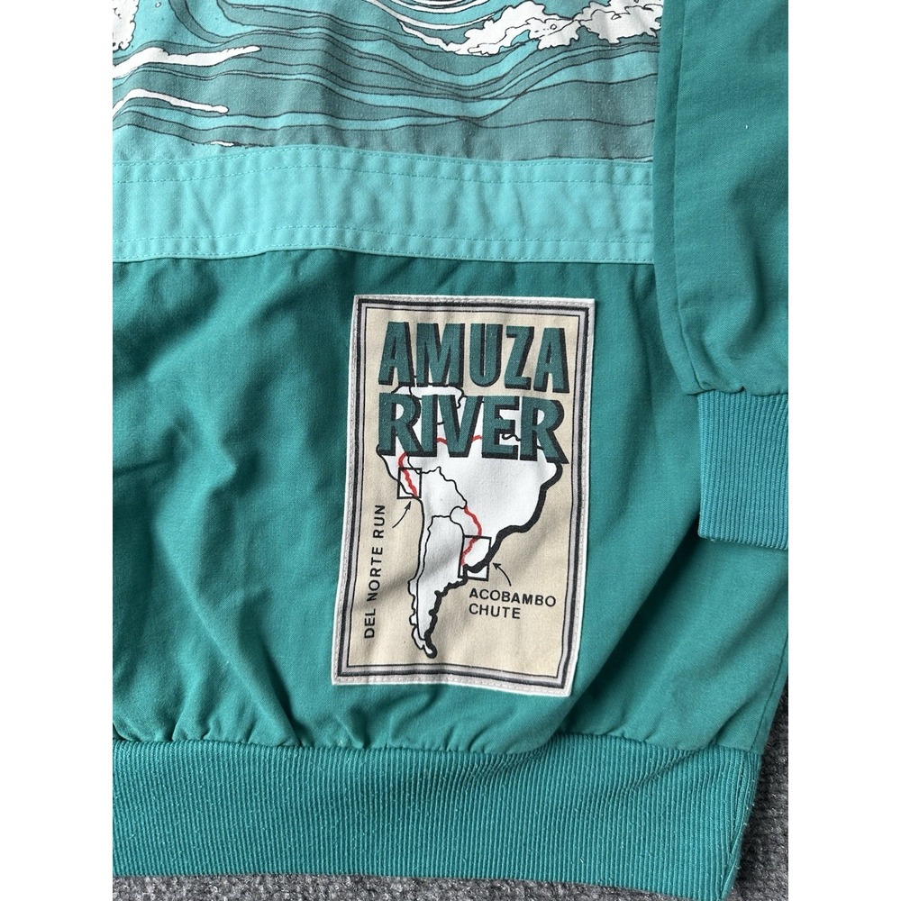 Mens Adidas Devils Toenails Amuza River Kayak Sweatshirt Teal, Size XL - Picture 6 of 12